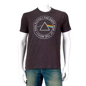 Men's Pink Floyd Dark Side Logo Band Tee. Size L